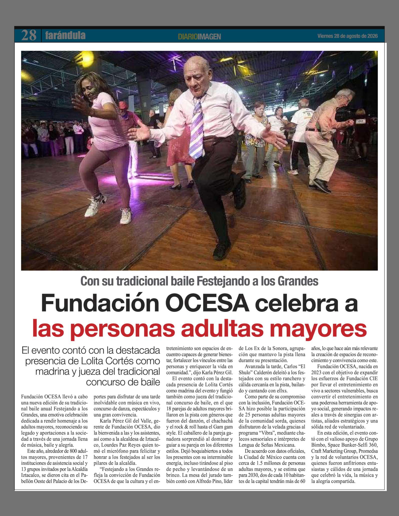 Fundación Ocesa celebra a las personas adultas mayores